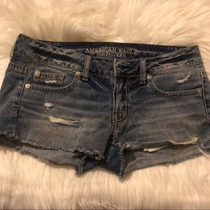 american eagle cutoff distressed denim shorts